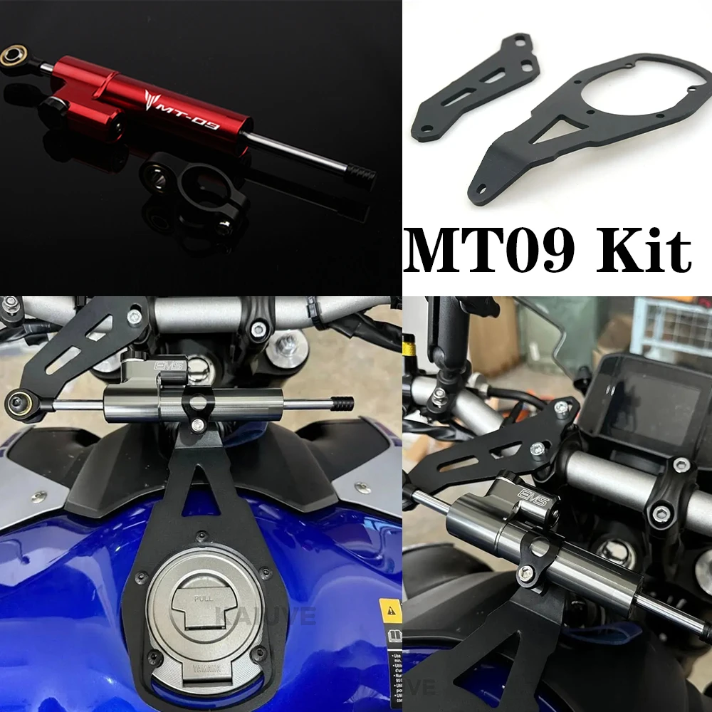 

KAIUVE Motorcycle Steering Damper Stabilizer Mount Bracket Support Kit For YAMAHA MT09 2021-2023
