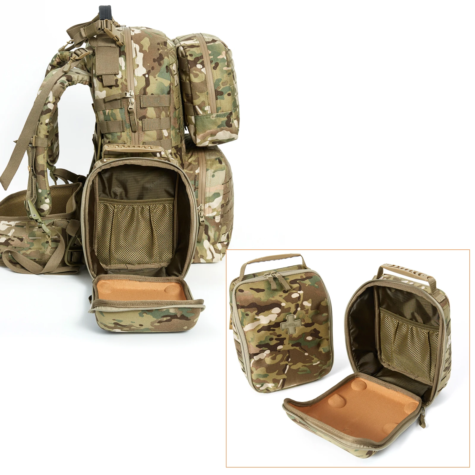 Imagem -03 - Grande Mochila Tática do Exército Militar Molle Mochila Média Dias Pacote de Assalto Equipamento Militar 70l