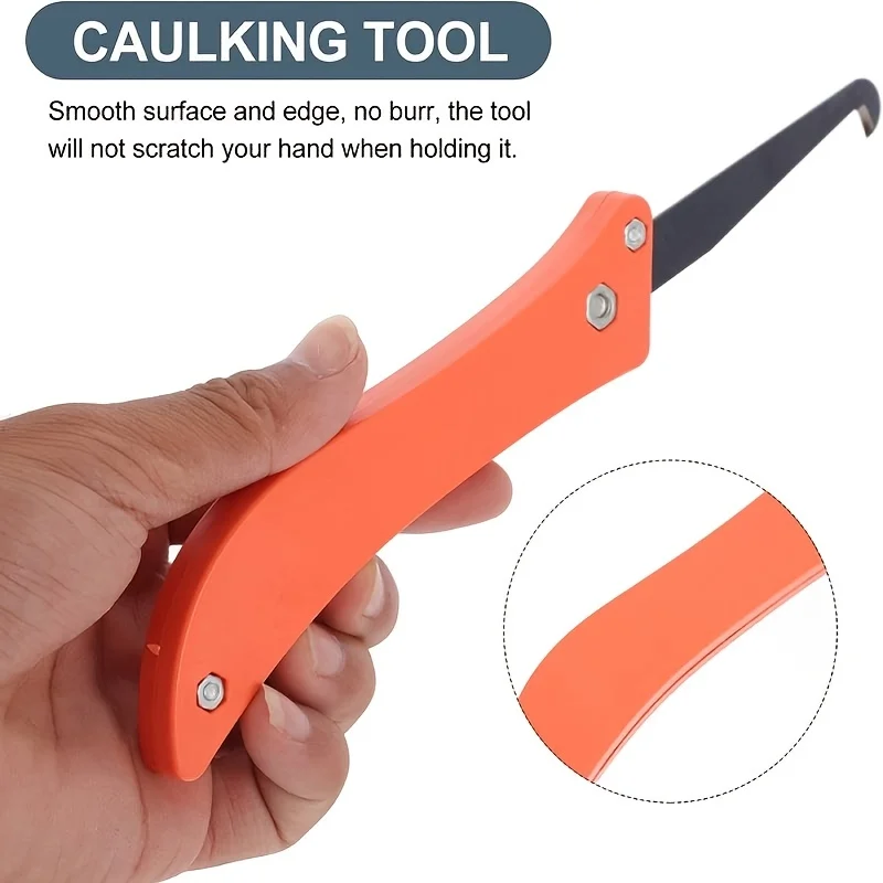 1pc Professional Ceramic Tile Gap Knife, Folding Beauty Seam Construction Hook Knife, Seam Cleaning Tool Slotter, Grout Remover