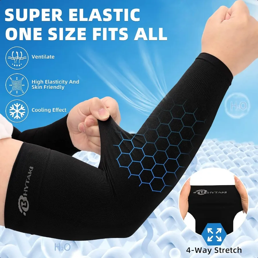 Mangas de brazo con protección solar UV UPF 50 Mangas compuestas de brazo de enfriamiento deportivo para hombres, mujeres y adolescentes