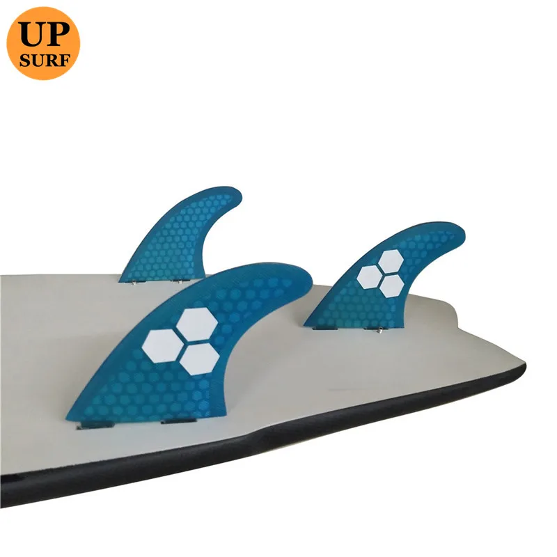 UPSURF Двойные язычки SUP Board S Fins Синий/Зеленый/Желтый цвет Доска для серфинга Набор из 3 предметов Аксессуары для весла из стекловолокна соты