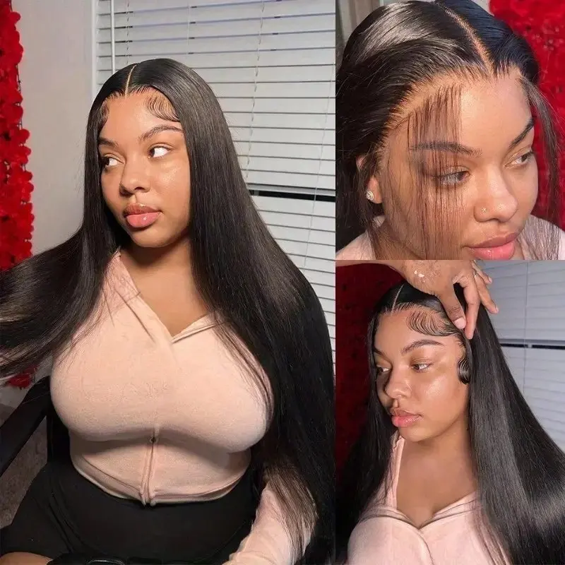 Rosabeauty 30 40 Inch 13x6 Straight Lace Front Wig Human Hair 13X4 Frontal 5X5 Glueless Ready to Wear Wigs 250% For Women