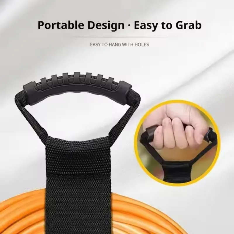 Extension Cord Organizer, Multipurpose Heavy-Duty Storage Strap With Handle, Fit Garages, RV And Boat Storage And Organization