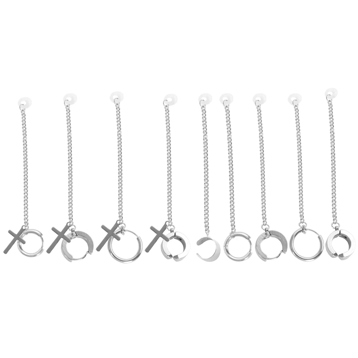 

9 Pcs -lost Earrings Earphone Supply Fashionable Metal Clip Stylish Titanium Durable Ergonomic Great Gift