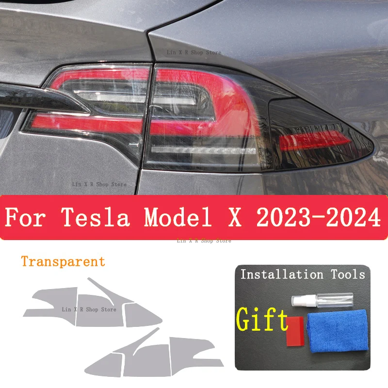 Dla TESLA Model X 2023 2024 reflektor samochodowy Anti-scratch światło przednie odcień TPU folia ochronna akcesoria do naprawy