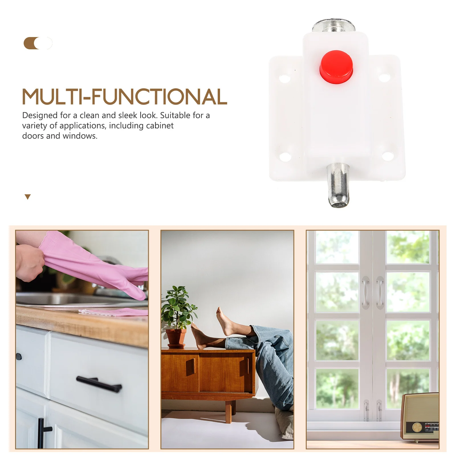 

10Pcs Spring Loaded Latch Pin High Durability Easy Installation Cabinet Door Lock Bolt Spring Loaded Latch Pin