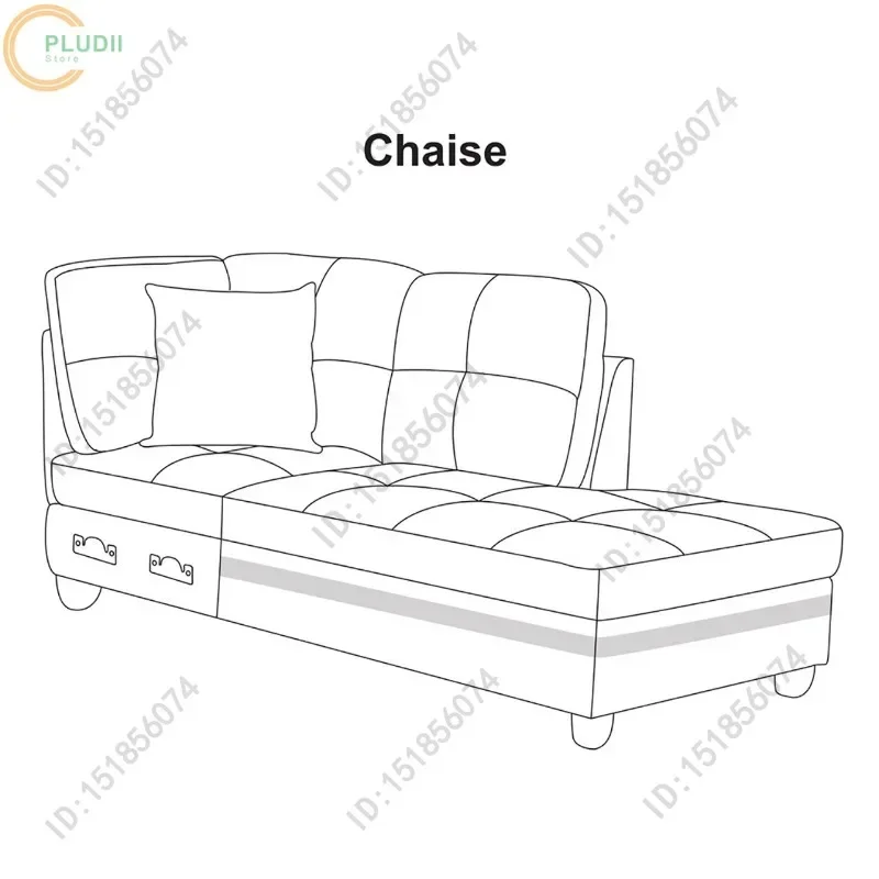 Sofás de couro sintético cinza escuro, conjunto de sofá de 3 peças para sala de estar, sofá secional moderno em forma de L para apartamento de luxo ​   Escritório de estúdio