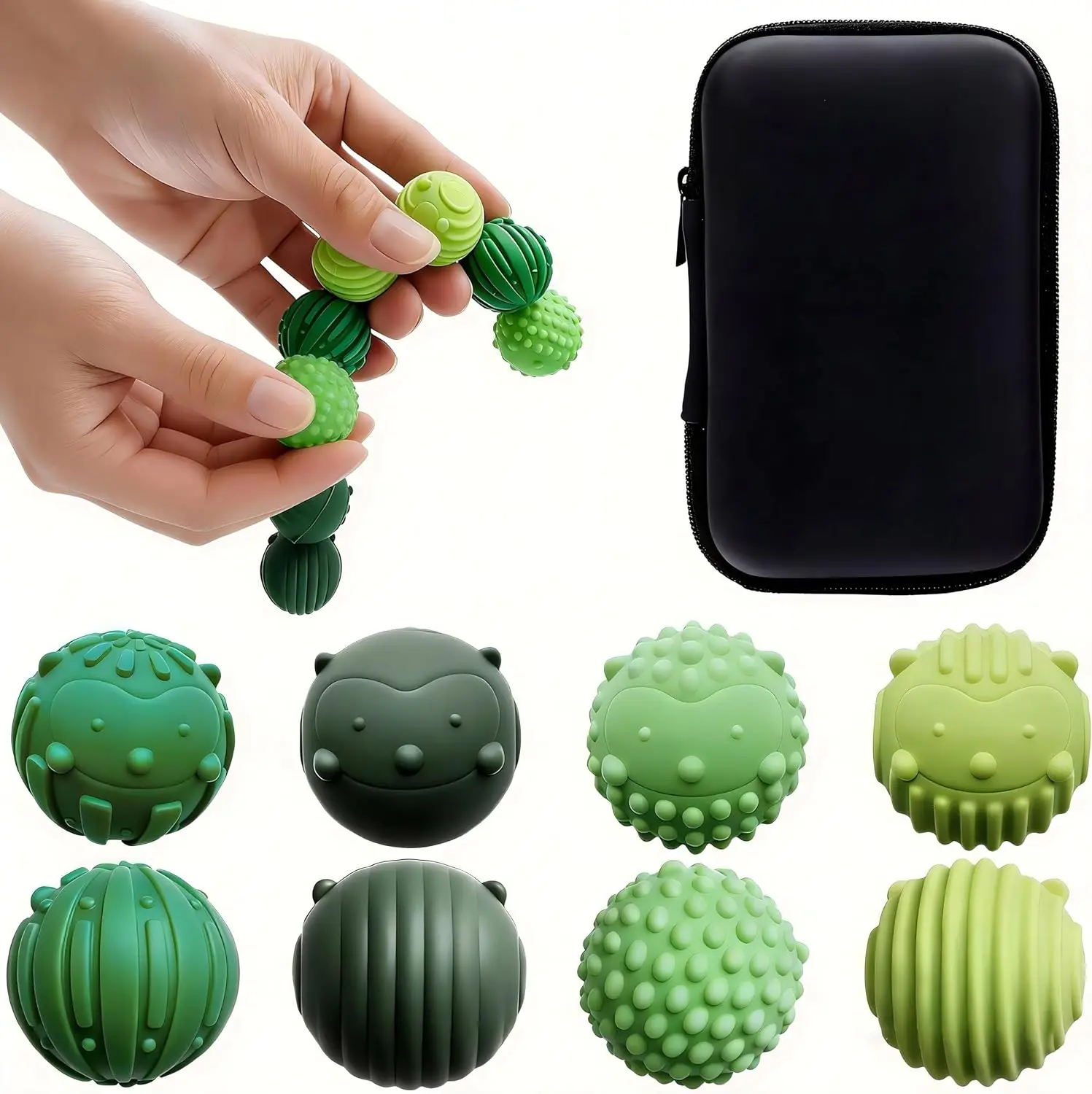 

8Pcs Magnetic Fidget Balls for Stress Relief, Focus & Travel - Sensory Toys for Adults, Teens