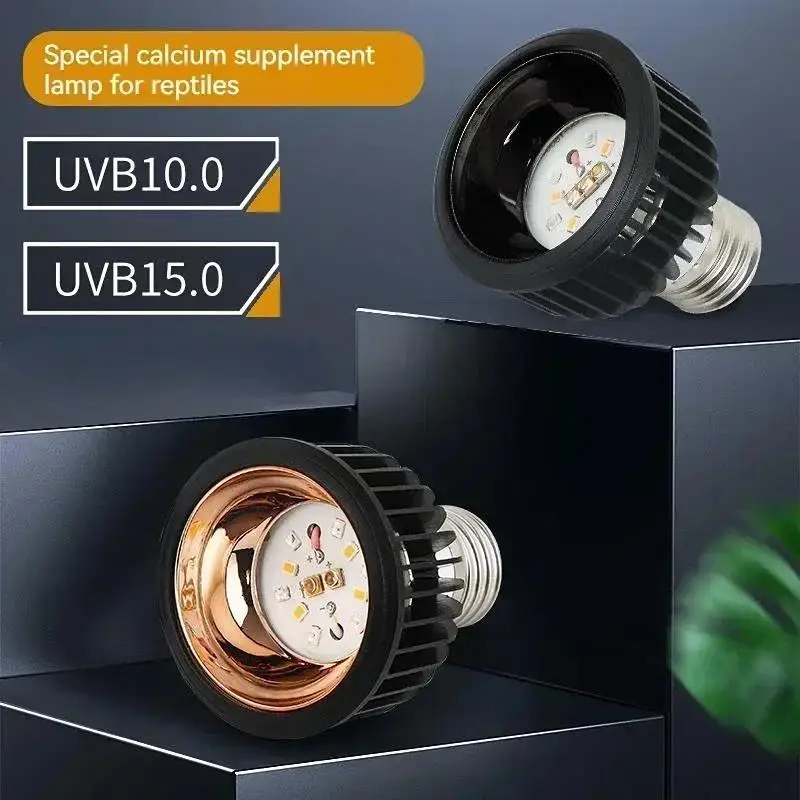 Full Spectrum UVA UVB Reptile Bulb Lizard Snake Terrarium LED UV Turtle Basking Light 10.0/15.0 Amphibian Heating Bulb