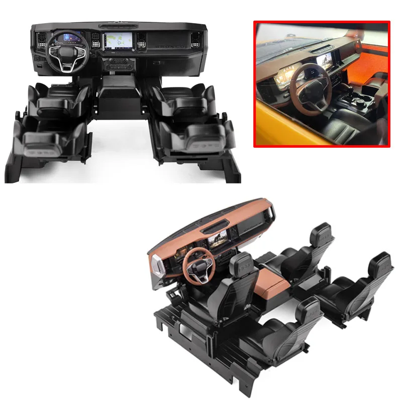 

GRC Simulation Interior Central Control Seat Modification Parts for 1/10 RC Crawler Car Traxxas TRX4 NEW BRONCO Upgrade