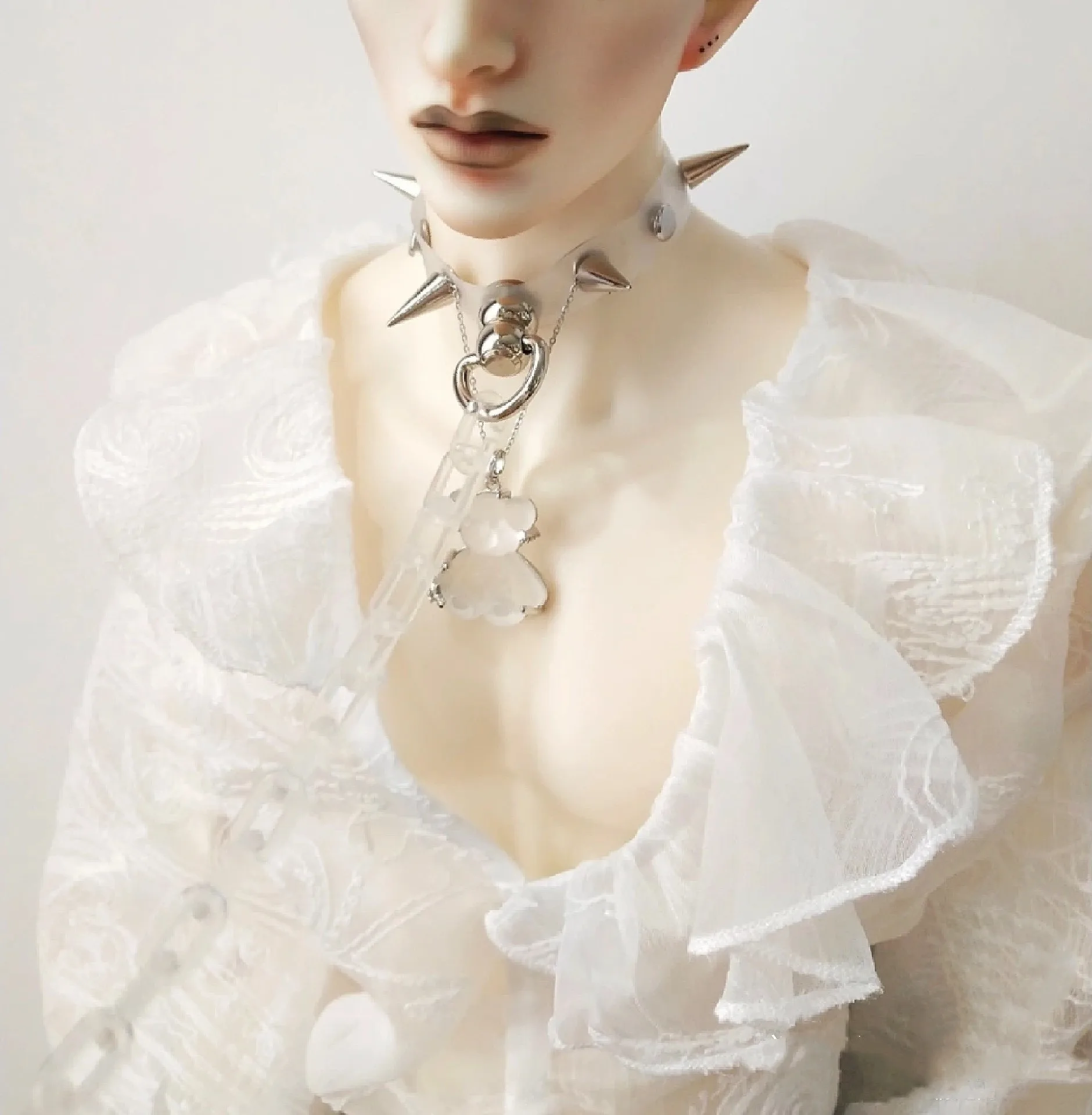 1/3 BJD Doll Collar, Imitation Dog Chain ,Transparent Material Toy Accessories