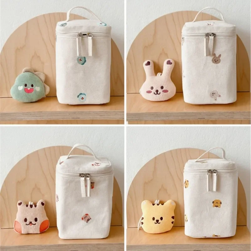 Korean ins bear thermal insulation mommy bag children\'s bento bag baby food cold bag going out picnic milk bag