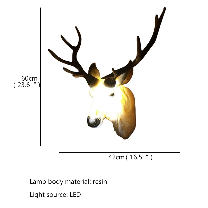 SOFITY Nordic Deer Wall Lamp LED Interior Creative Simulation Sconce Lights For Home Living Room Aisle Backdrop Decor