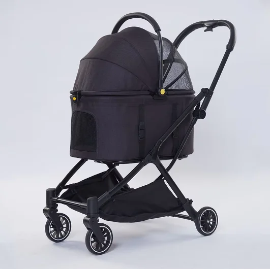 

STLFNew Design Luxury Folding Outdoor Dog Strollers Pet Trolley for Sale Twin Pet Stroller Pet for Cats Dog