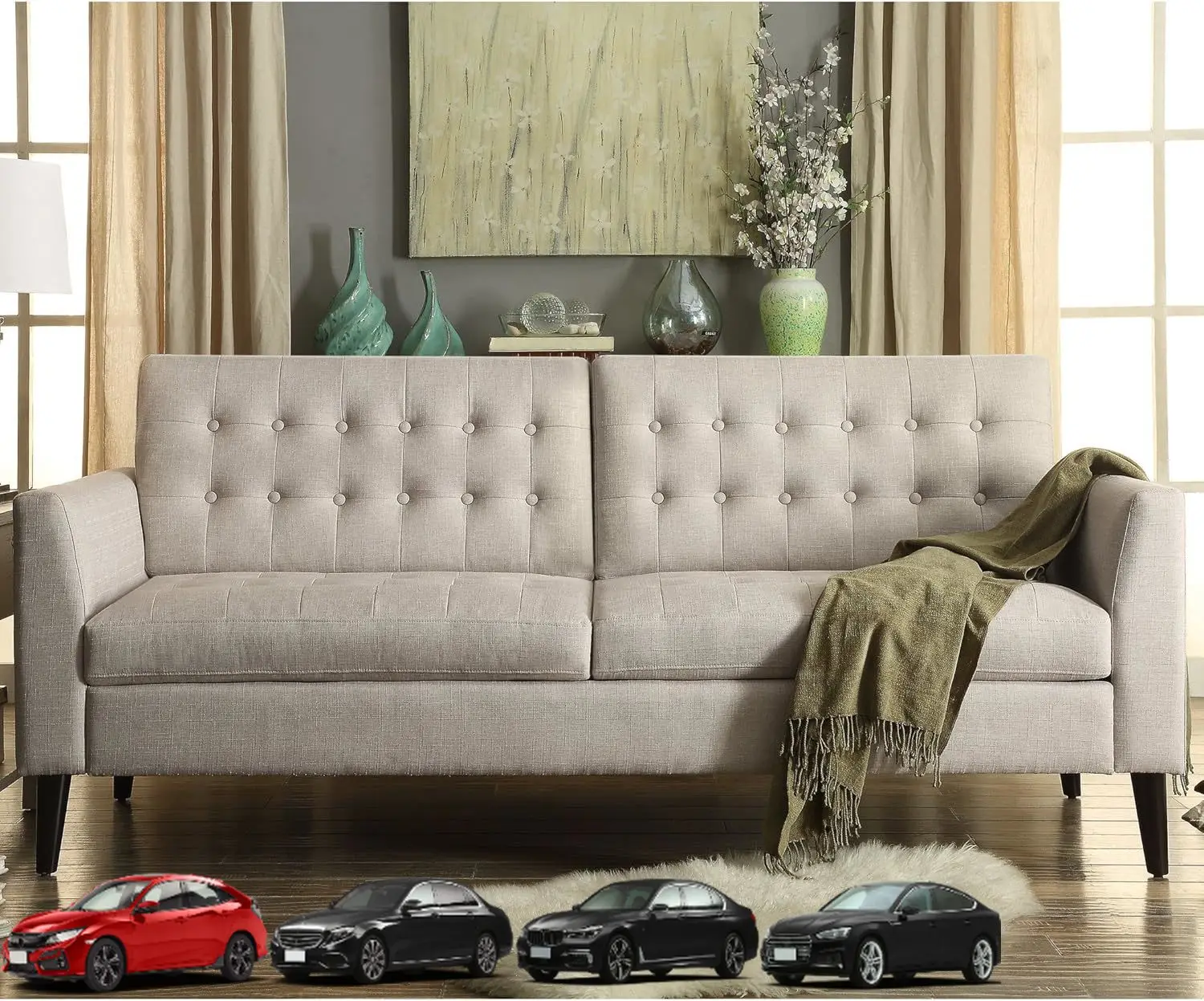 

Alderbrook Tufted Sofa, Beige