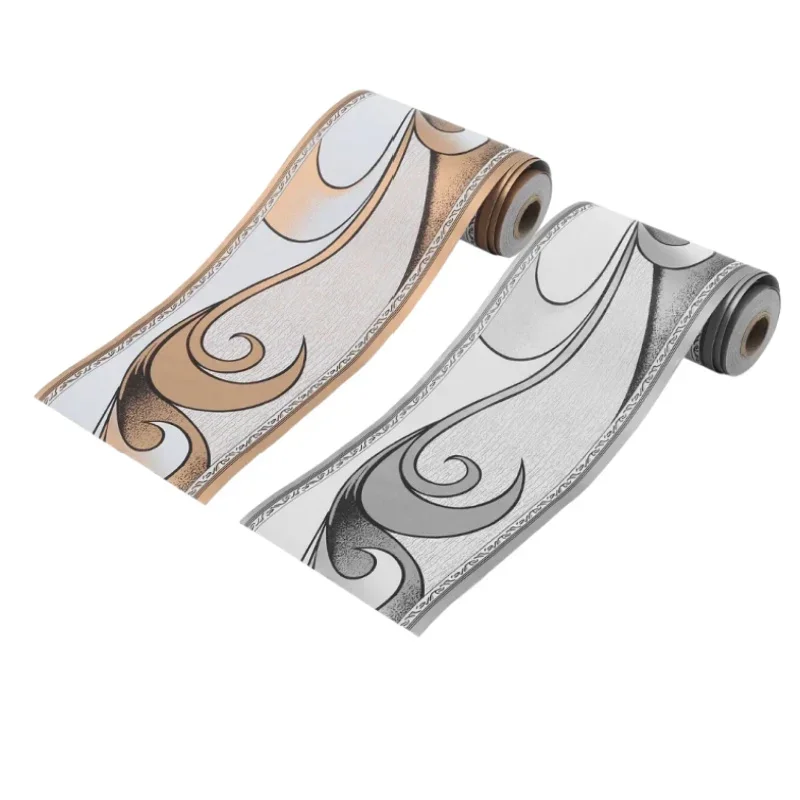 Pegatina autoadhesiva para Borde de rodapié de pared, papel tapiz impermeable Floral Vintage, decoración de suelo de cocina para el hogar, 10 metros