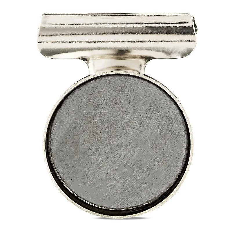 30mm Refrigerator Magnet Hook Clips for Photo Displays, Silver Color,4 Counts,73.9g