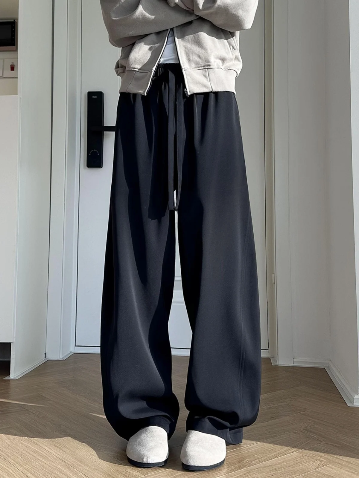 

Мужские брюки с прямыми штанинами American Sle, свободные брюки для похудения больших размеров, мужские повседневные брюки весеннего сезона