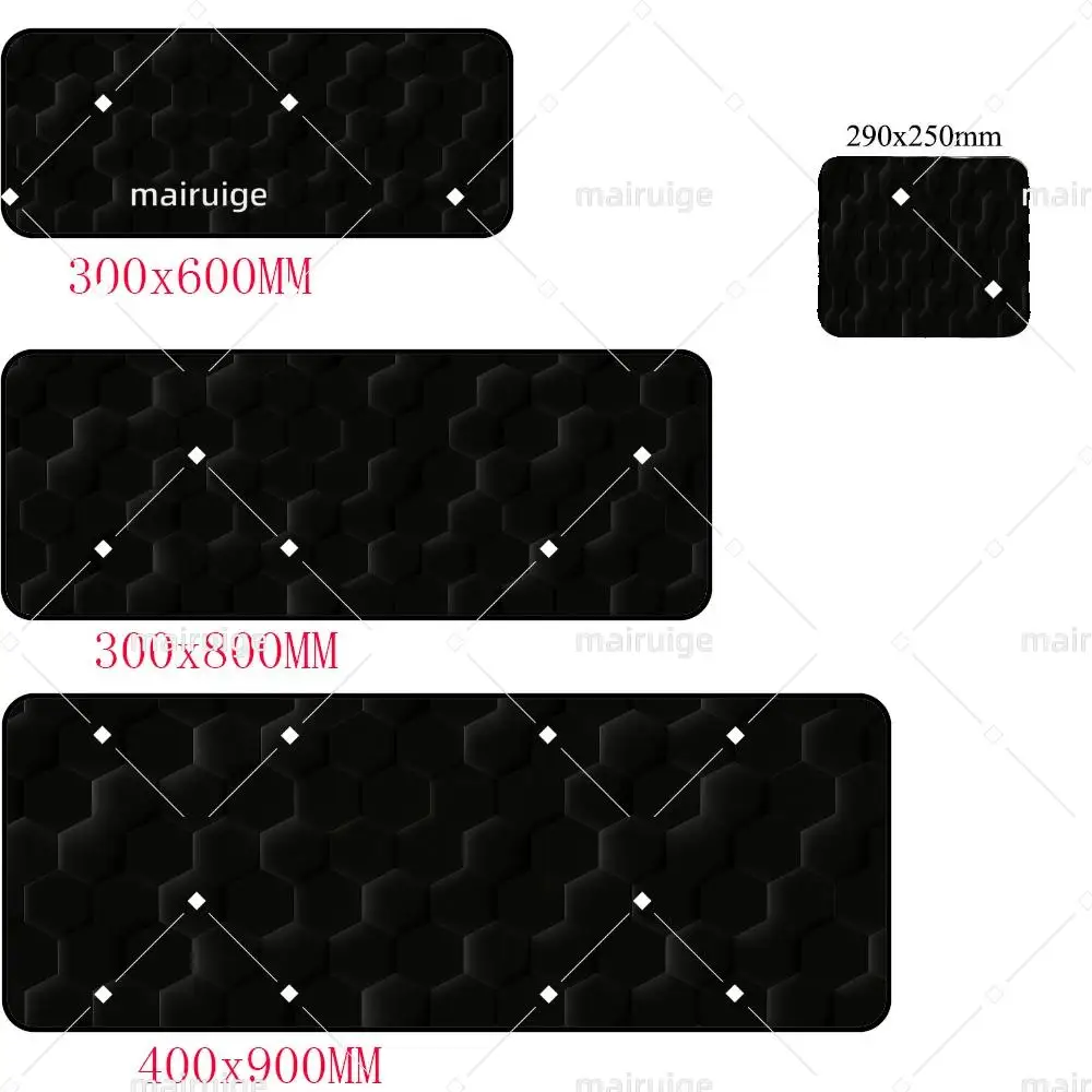 لوحة ماوس ألعاب بتصميم هندسي سداسي كبير وقاعدة مطاطية مضادة للانزلاق لملحقات الكمبيوتر المكتبية