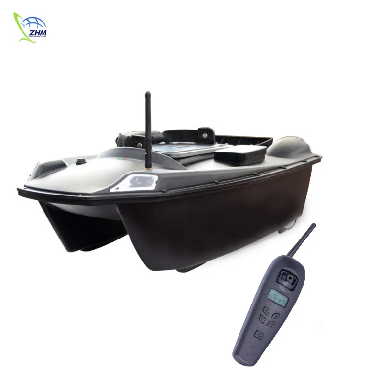 2 Large Bait Hoppers Smart RC Fishing Bait Boat, Plastic Remote Control Bait Delivery Boat with Fish Hook Function