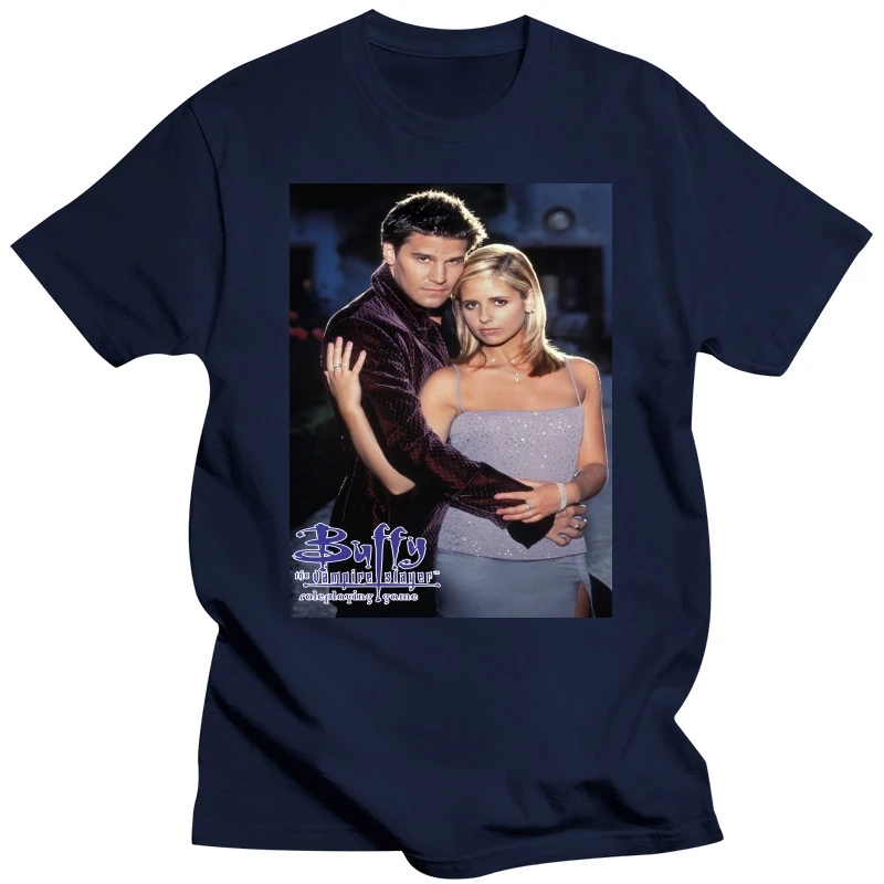 Vintage 1998 Buffy the Vampire Slayer - Buffy  Angel T-shirt size L