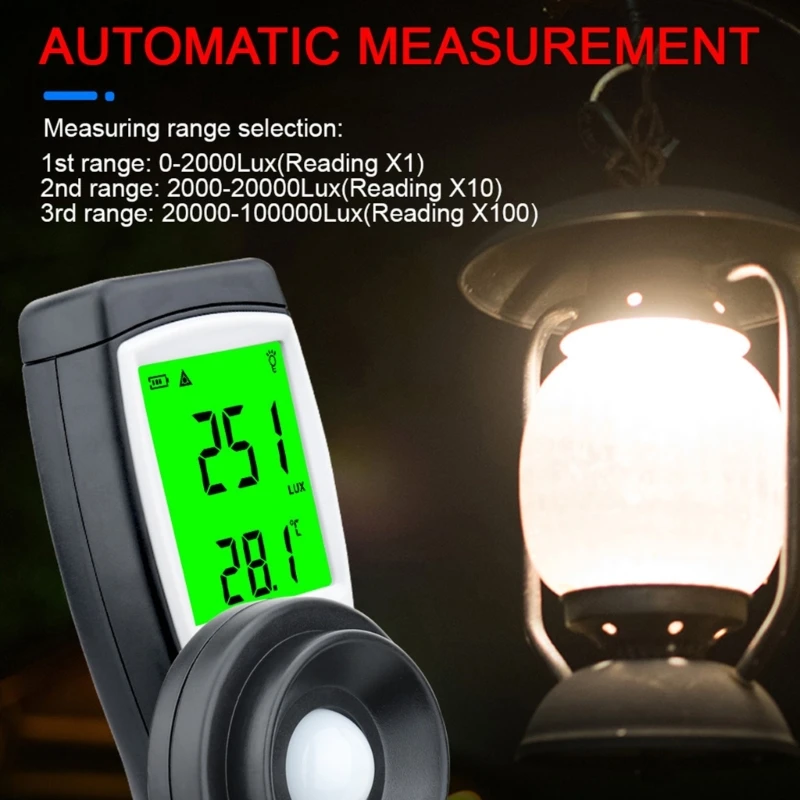 Digital Meter Brightness Tester Spectrophotometer Photometer Spectrometer High Precise Light Meter 1-200.000 M4YD