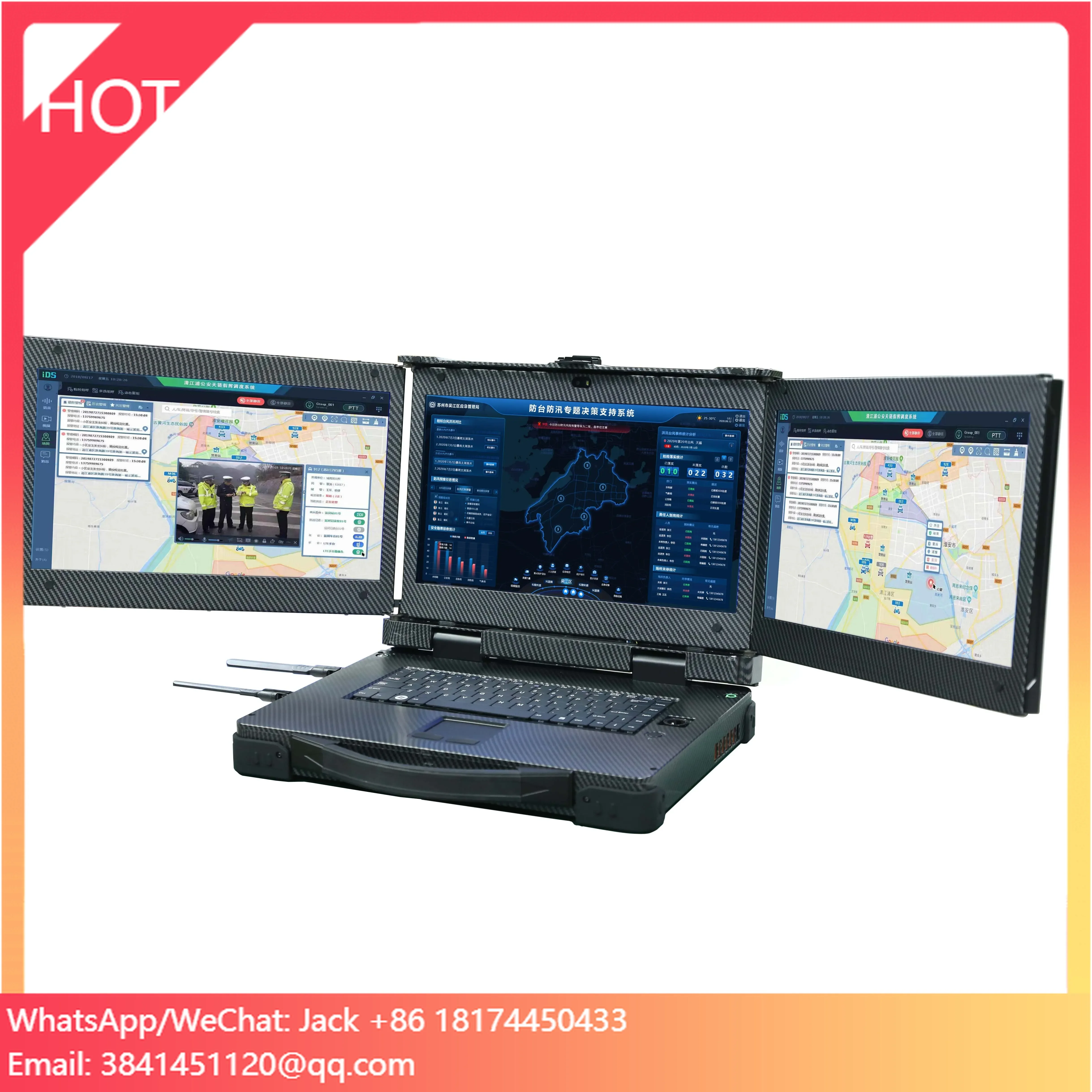 Computador portátil de 15,6 polegadas Ip65 Laptop Touch Screen In-ter 10a geração. CPU Industrial Laptop Notebook