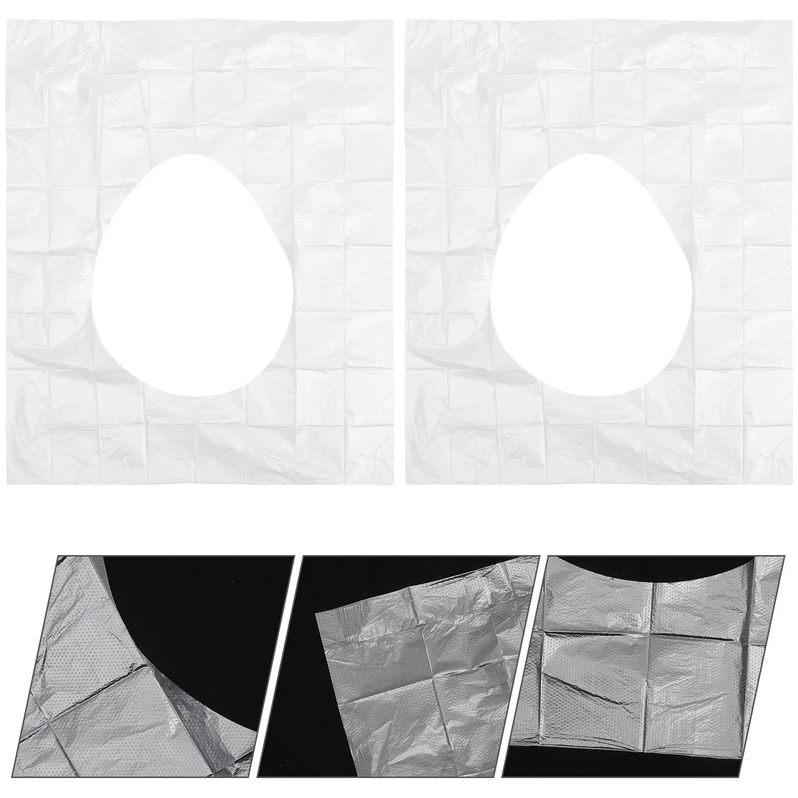 

50Pcs Disposable Toilet Seat Cushion Lightweight Po Film Anti-Skid Waterproof Protective Cover for Travel Home Hotel Business