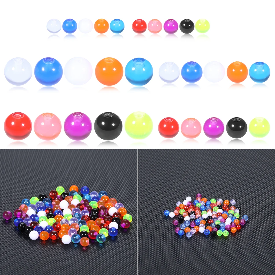 Wholesale Acrylic 3MM 5MM 6MM - Body Jewelry Replacement Ball ulasan dan harga