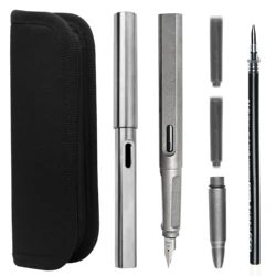 Titanium Alloy Tactical Pen Glossy Stone Washing Office Writing Self Protection Multi Functional EDC Tools Neutral Graduation Gi