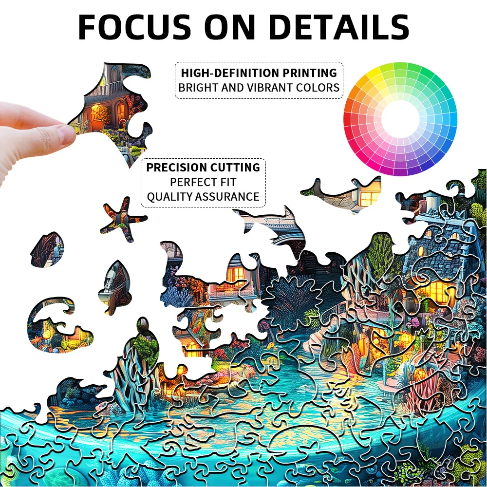 Quebra-cabeça de fantasia de madeira: presente ideal, jogo de família desafiador e artesanato de decoração de casa