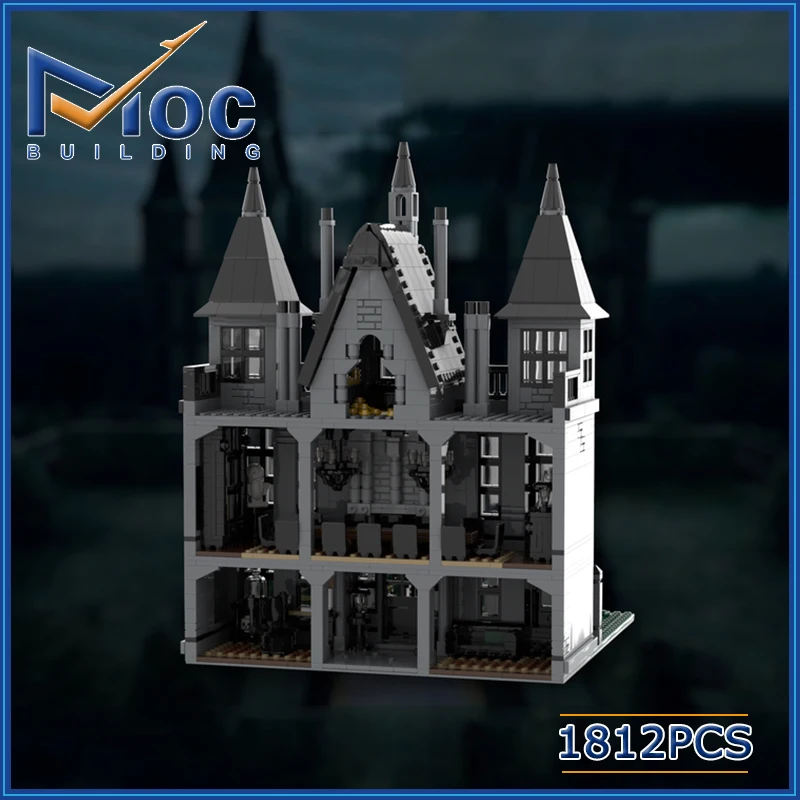 1812pcs Classic Movie Scene MOC Malfoy Manor Model Building Block DIY Assembly Bricks Toy For Children MOC-94689