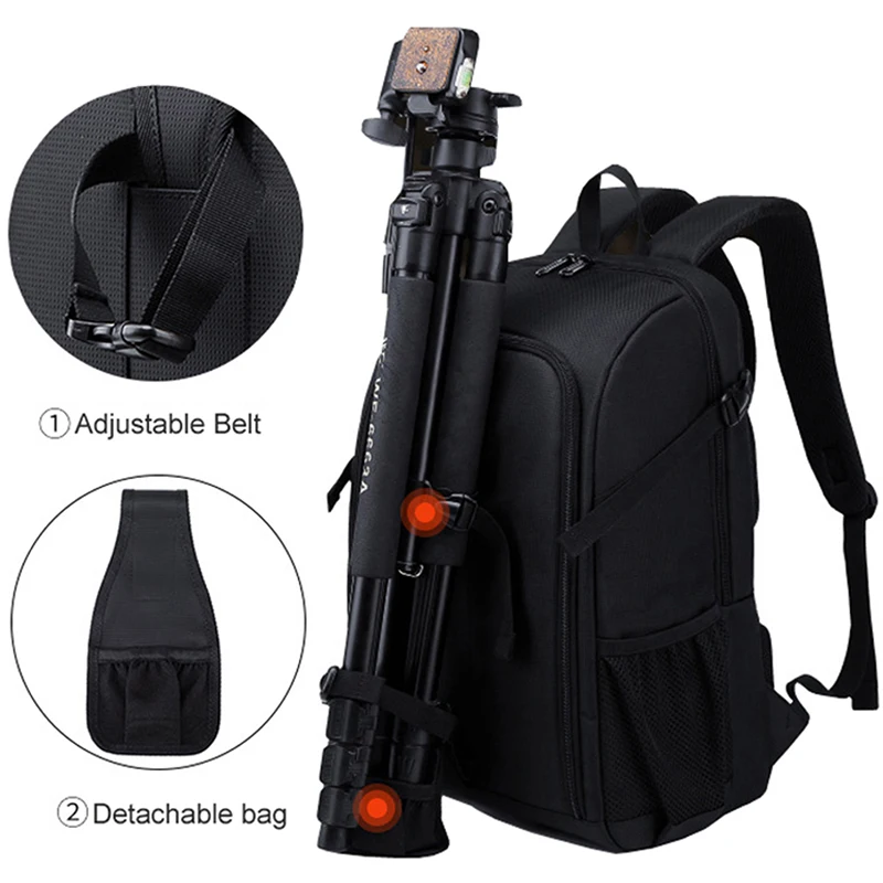 Oxford Cloth Photography Backpack Waterproof Outdoor Compatible with Canon Nikon DSLR Cameras