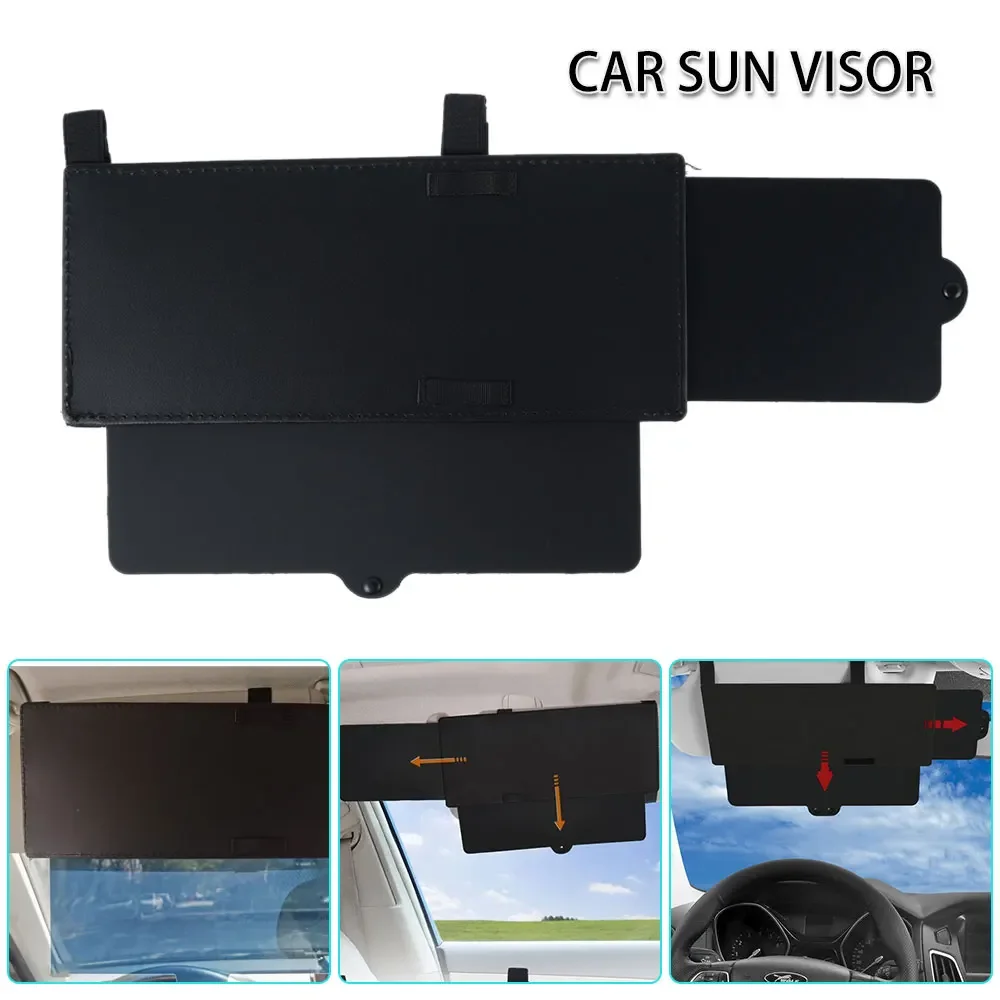 รถ Sun Visor Extender Sunshade EXTENSION BOARD SHIELD Blocker ด้านหน้า Window Shade Anti Glare Sun Visor Extender