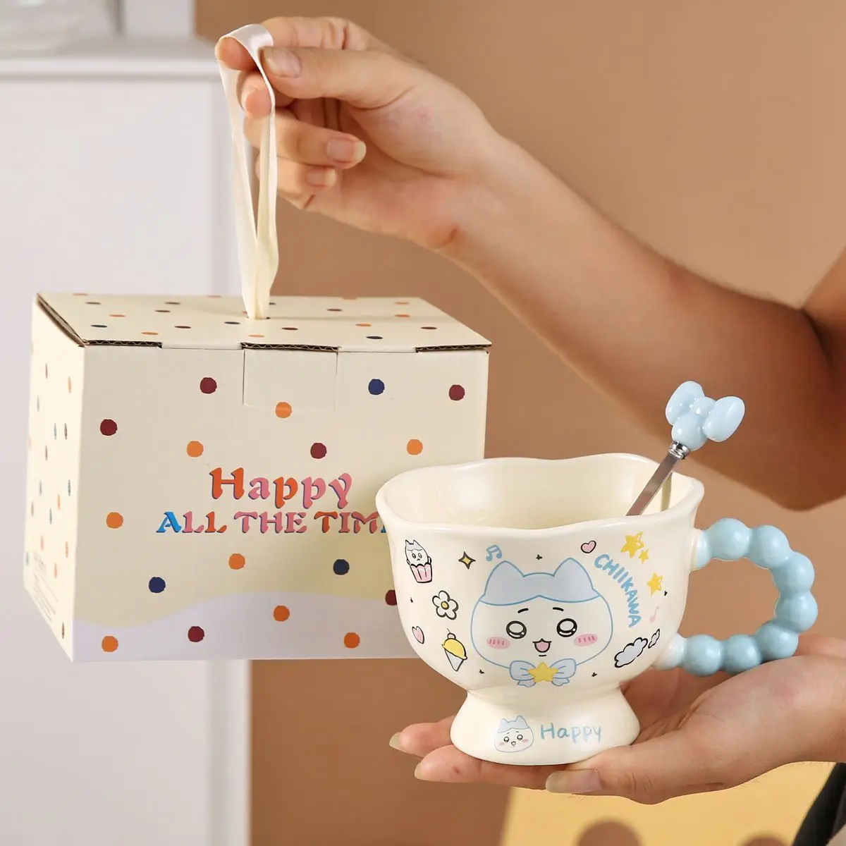 

Kawaii Chiikawa Hachiware Usagi cute ceramic office water mug, coffee mug, birthday gift