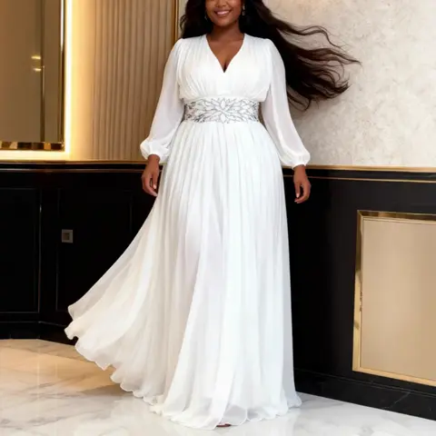 white long sleeve dress amazon church dresses High Slit Red Strapless WTXUE Long Sleeve Dress Length:HIGH-LOW Color:Elemental Blue