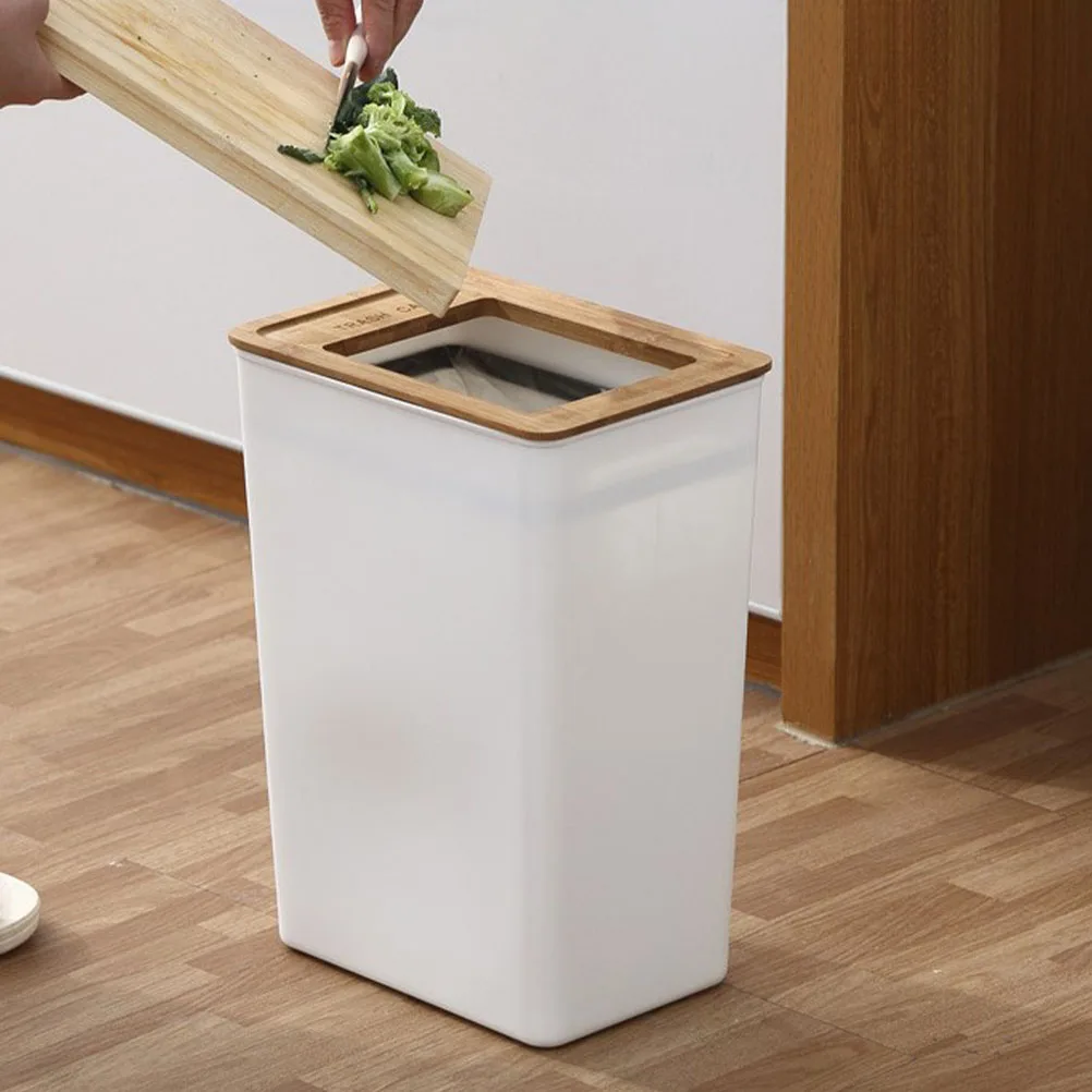 

Nordic Style Plastic Garbage Can Creative Trash Bin For Home Kitchen Bedroom Simple Waste Bucket Space Saving Household Trash