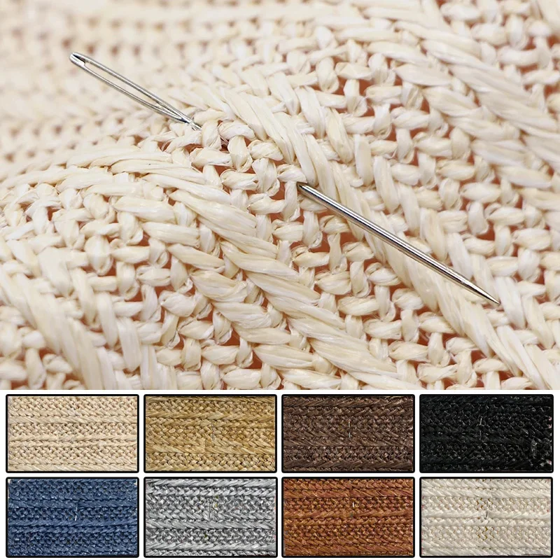 90x140cm Eco-Friendly PP Raffia Woven Fabric Breathable Handmade PP Straw Hand Knit Fabric DIY Beach Straw Hand Bag Material