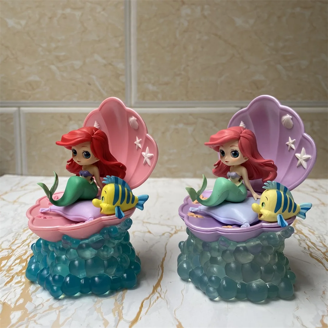 Disney Genuine Ariel Jasmine Belle Princess Anime Girl Model Toys Mini Dolls Cute Decoration Christmas Gifts Hobbies Collection