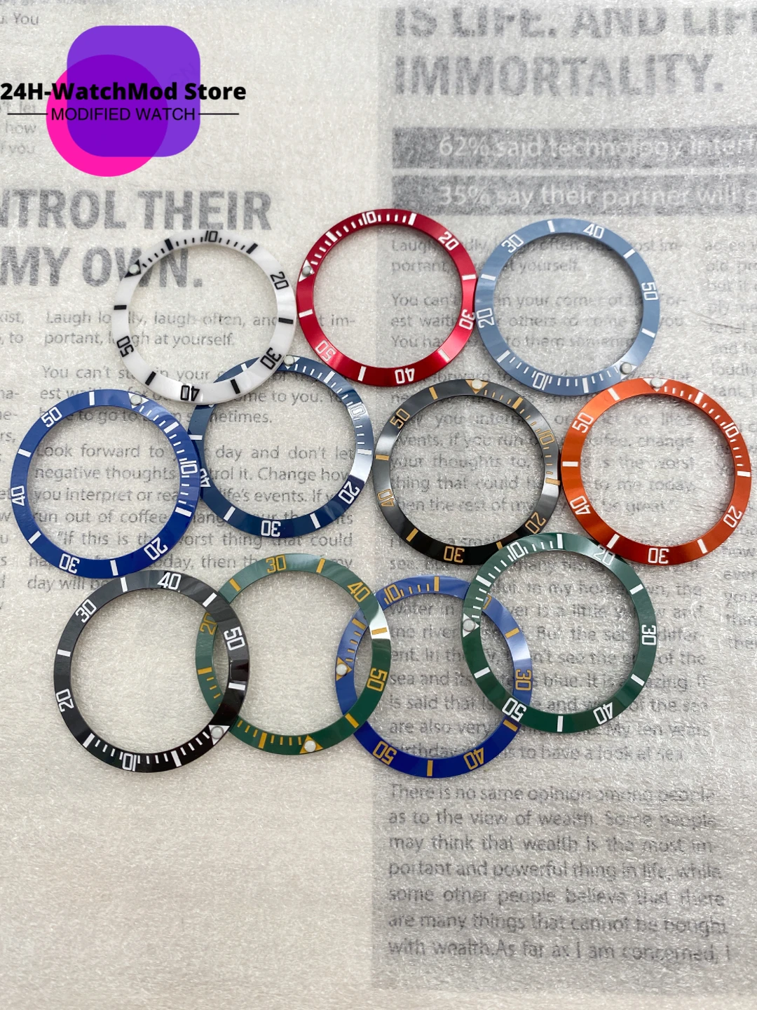 

Watch accessories 38mm high-quality ceramic ring SUB ring is suitable for water ghost 40MM series, not aluminum ring