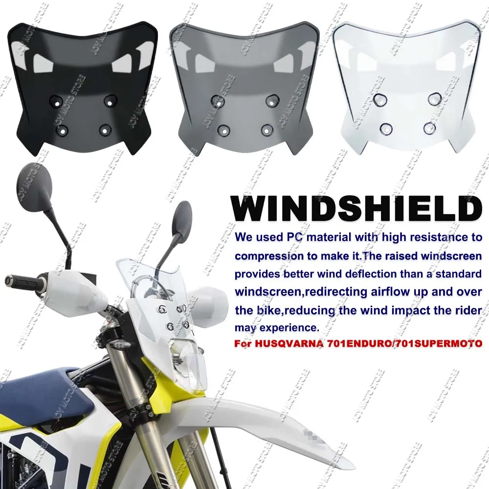 

Универсальный ветрозащитный экран/экран-накладка для мотоциклов Husqvarna 701 Enduro/Supermoto