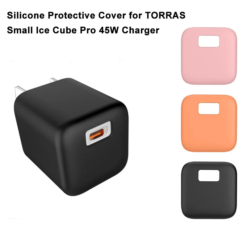 Silicone Protective Case Cover for Torras Ice Block 45W Double USB-C Power Adapter, Shockproof Dust-Proof Skin Shell