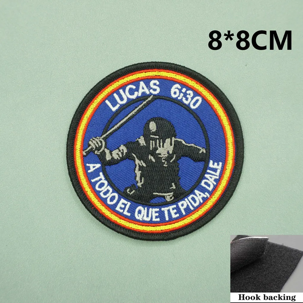 LUCAS JUAN MATEO embroidered patches with hook backing