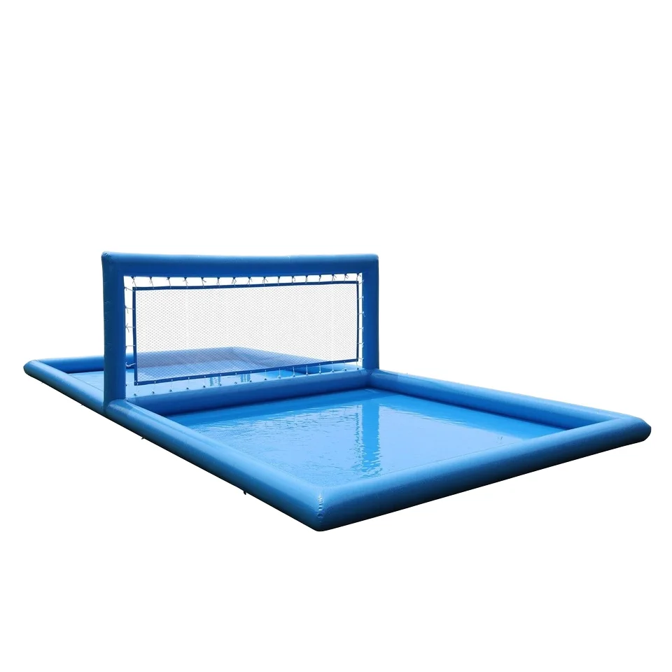 

Надувная волейбольная площадка из ПВХ для улицы с ярким дизайном и водной игровой зоной, включая сетку и воздуходувку, для пляжа и двора