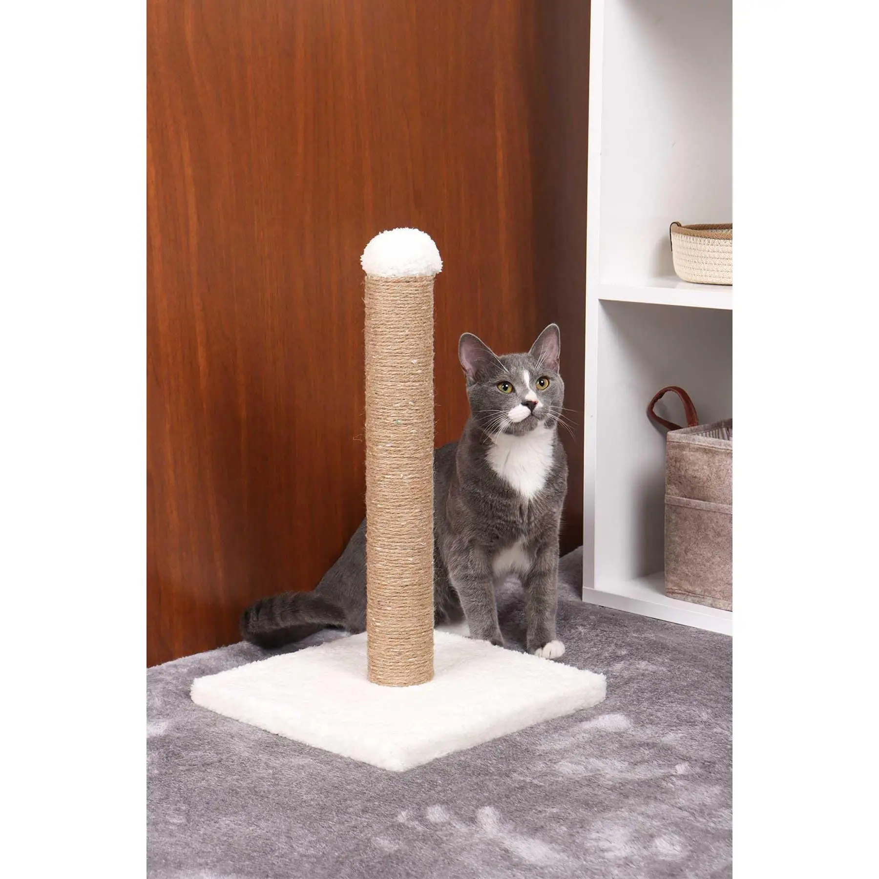 

White Cat Houses with Scratching Posts & Scratcher Furniture Made in Turkey