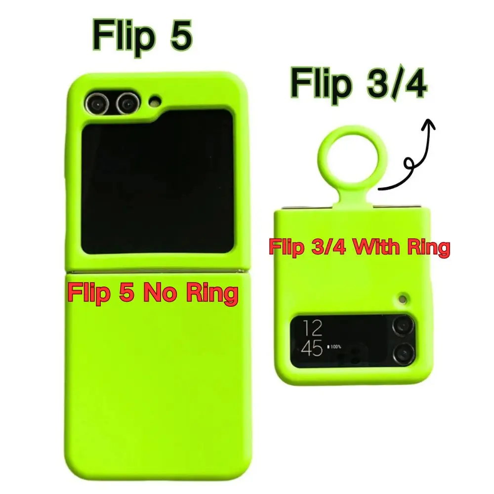 Z Flip 5 Case Neon Liquid Silicone Phone Cases Cover for Samsung Galaxy z Flip 3 zflip 4 5 Fold 4 Fold 5 6 Funda Coque