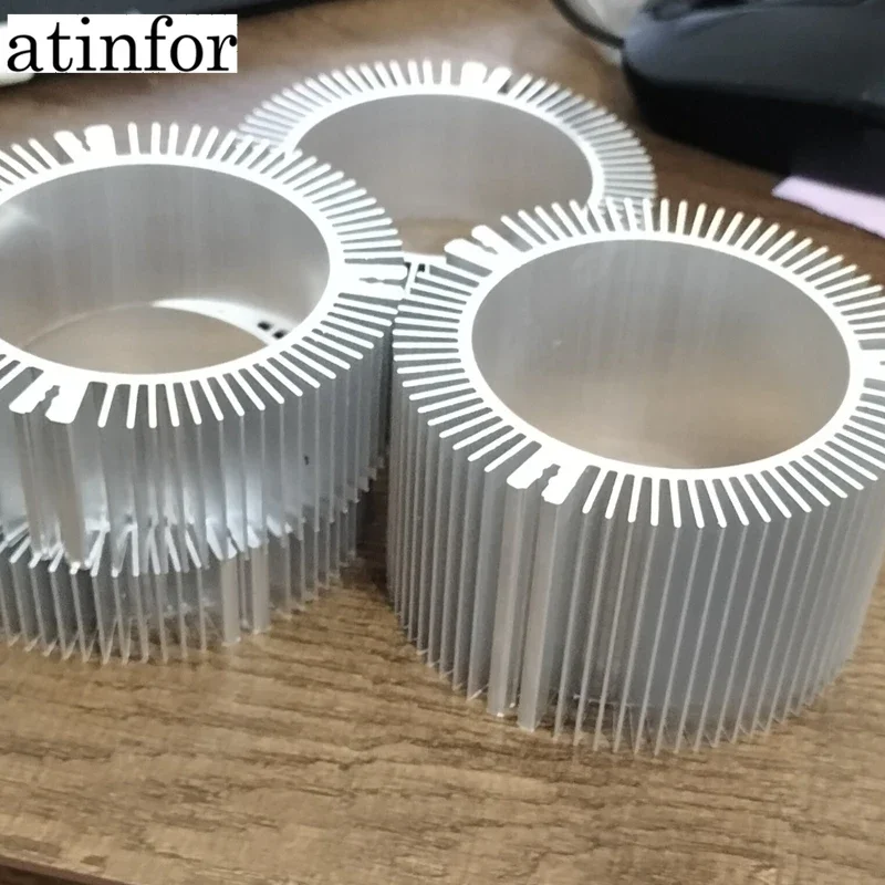 atinfor OD85xID60mm Length 20mm 30mm 50mm customized Aluminium Heatsink Round for 20W 30W 50W 100W High Power led For DIY