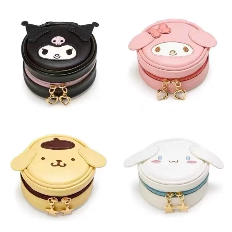 Hello Kitty Kuromi Anime Kawaii Sanrio Ins Mode Ronde Opbergtas Schattig Mijn Melodie Sieraden Opbergdoos Oortelefoon Tas Geschenken