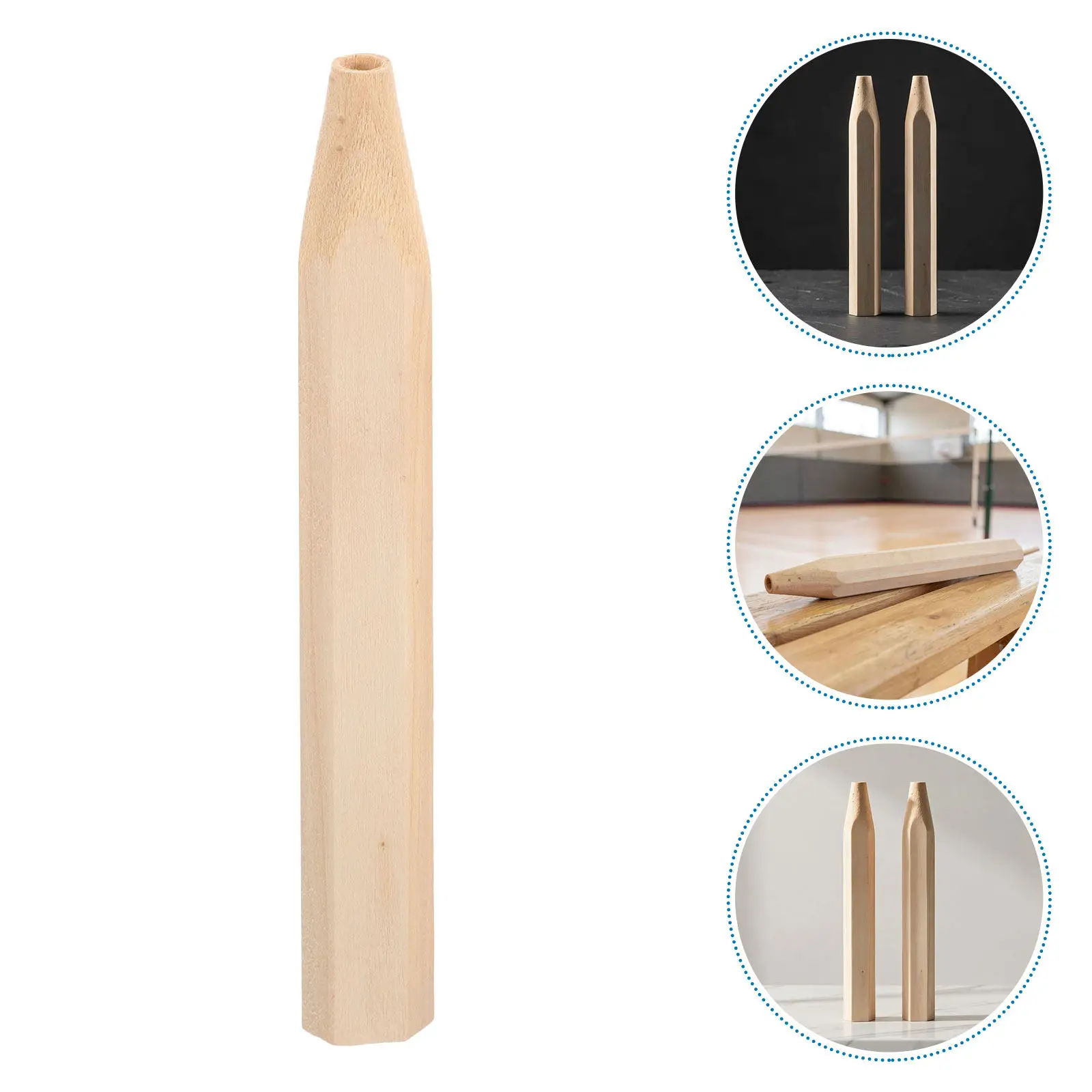 3 Pcs Badminton Racket Handle Repair Tool Accessory Wooden Replacement Restoration Parts