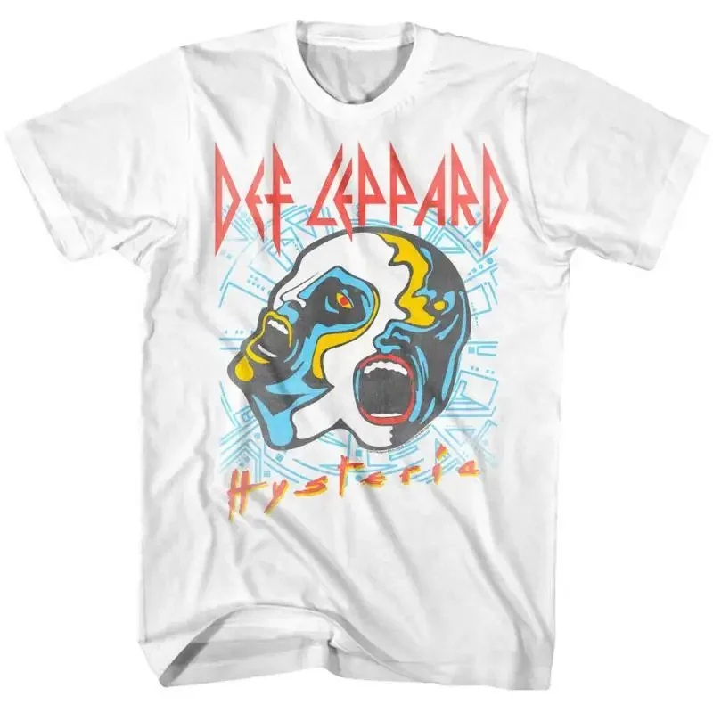 Def Leppard 1992, una banda de hard rock, ofrece un estilo vintage americano, camiseta holgada de algodón puro informal para hombre